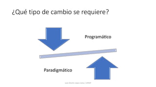 ¿Qué tipo de cambio se requiere?
Programá@co
Paradigmático
Juan Martín López-Calva / UPAEP
 
