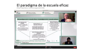 El paradigma de la escuela eficaz
(Philipe Philippe Meirieu. Conferencia inaugural del XVI CNIE)
Juan Martín López-Calva / UPAEP
 