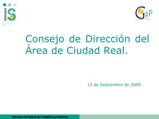 Consejo de Dirección del Área de Ciudad Real. 15 de Septiembre de 2009 