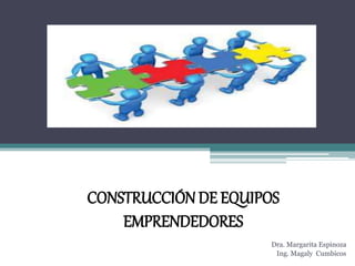 CONSTRUCCIÓN DE EQUIPOS
EMPRENDEDORES
Dra. Margarita Espinoza
Ing. Magaly Cumbicos
 