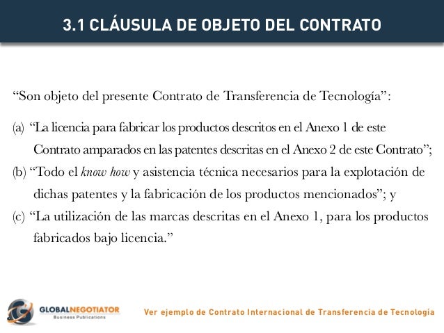 CONTRATO DE TRANSFERENCIA DE TECNOLOGÍA - Modelo de Contrato y Ejemplo