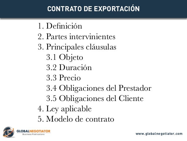 CONTRATO DE EXPORTACIÓN - Modelo de Contrato y Ejemplo