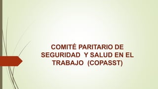 COMITÉ PARITARIO DE
SEGURIDAD Y SALUD EN EL
TRABAJO (COPASST)
 