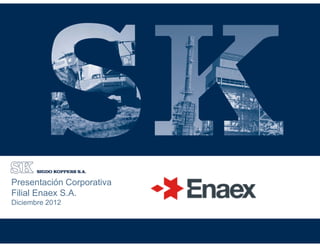 Asesores Financieros
Presentación Corporativa
Filial Enaex S.A.
Diciembre 2012
 