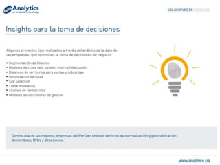 Presentación corporativa Analytics 2014