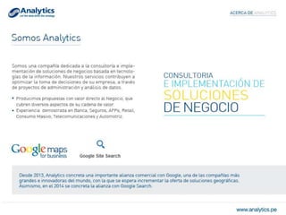 Presentación corporativa Analytics 2014