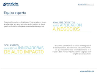 Presentación corporativa Analytics 2014