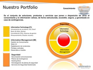 Nuestro PortfolioInfraestructuraDisponemos de un conjunto de aplicaciones y solucionesbasados en Sistemas de Video Inteligente, quefacilitan a nuestrosclientes la extracción de la informaciónútil de unamonitorización de video continua en formatosparasuproceso.  TICEf. EnergéticaSeguridadIntegramos los sistemas de control de accesos y los sistemasantiincendiosSistemas de Video IPDetección de ComportamientoAnálisis de ContenidoControl de AccesosSistema AntiincendiosDetección de ExtrañosReconocimiento de MatrículaControl de ObjetosSmart CCTV