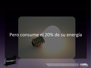 Pero consume el 20% de su energía
 