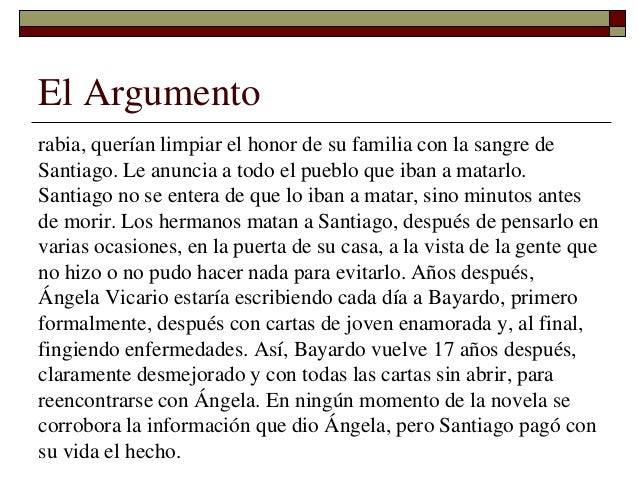 Crónica de una muerte anunciada análisis literario