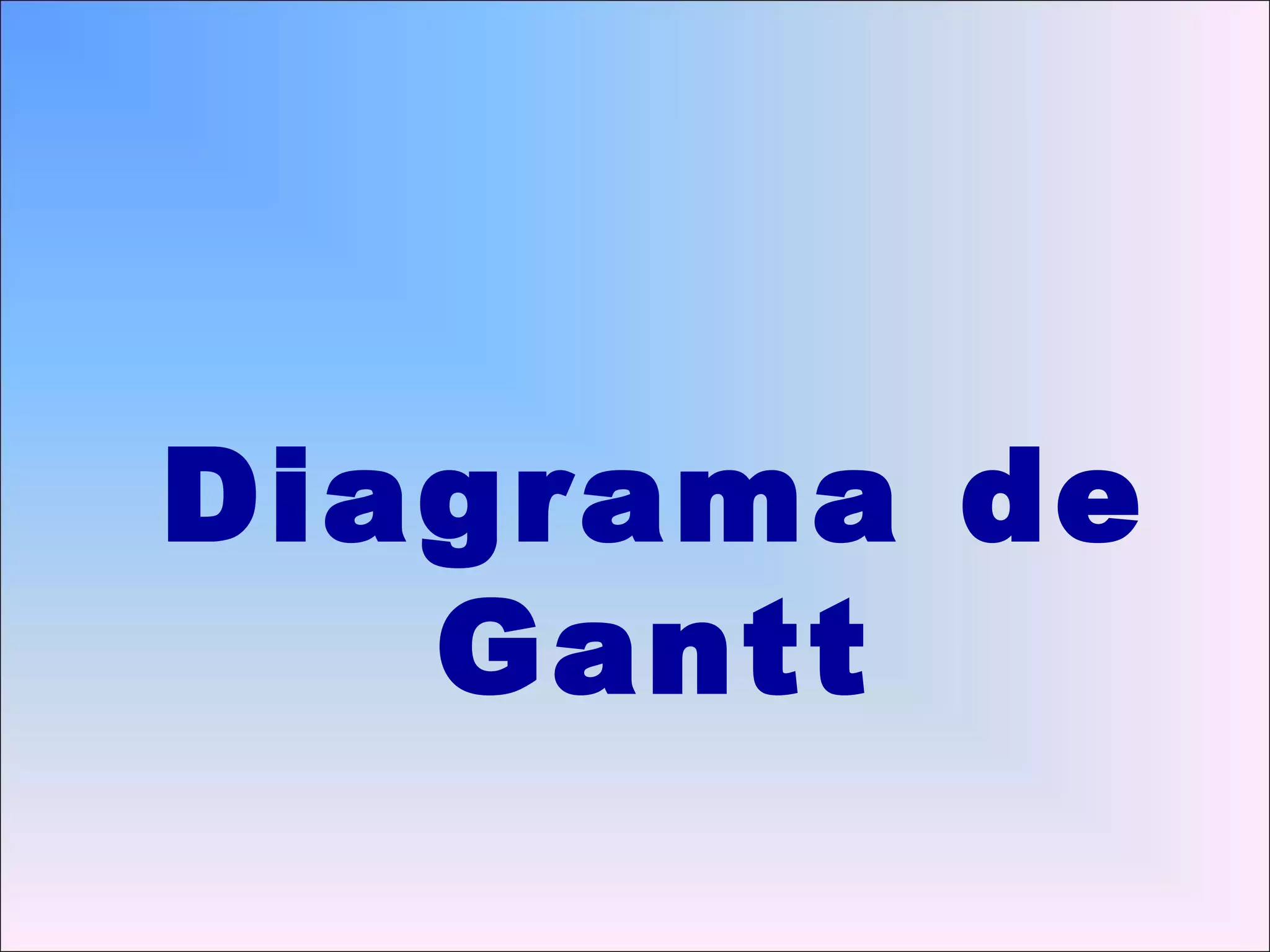Diagrama de
Gantt
 