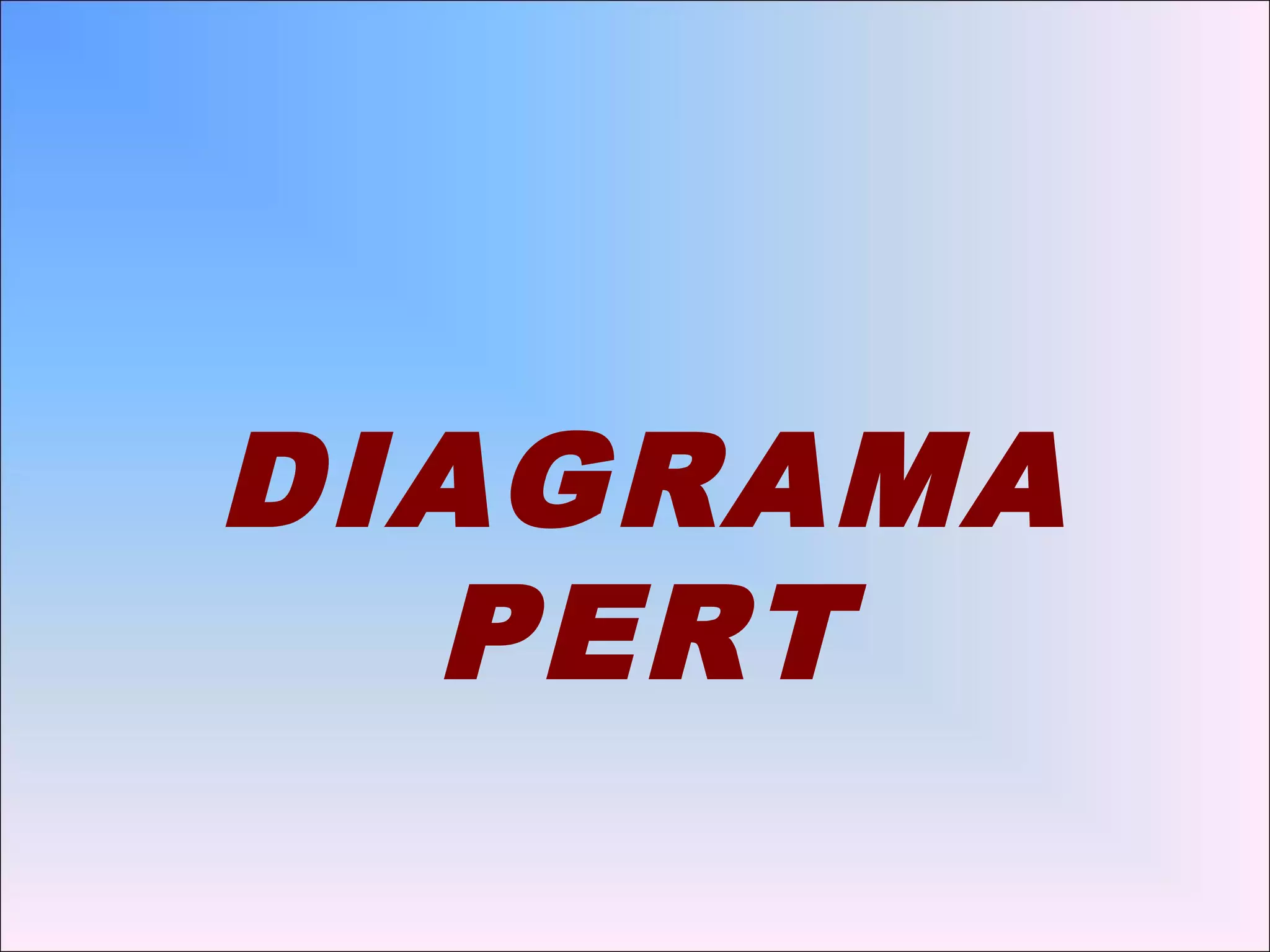 DIAGRAMA
PERT
 
