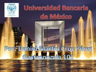 Universidad Bancaria de México Por: Daniel Martin Cruz Pérez Gastronomia 101 