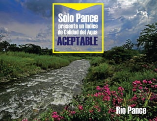 Río PanceRío PanceRío PanceRío Pance
ACEPTABLE
Solo Pance
presenta un Índice
de Calidad del Agua
 