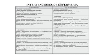INTERVENCIONES DE ENFERMERIA
 