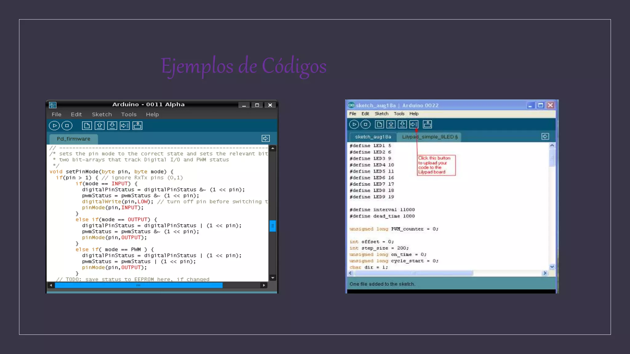 Ejemplos de Códigos
 
