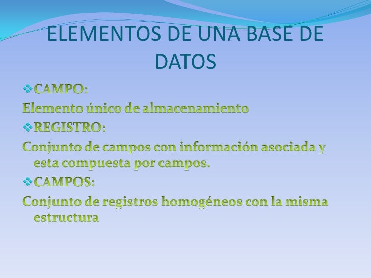 Presentacion de base de datos