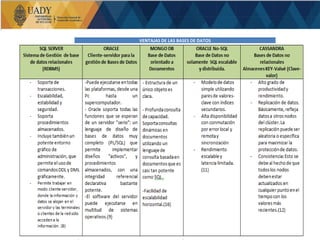 Maribel Rivera López Curso de Informática Sep./2017
VENTAJAS DE LAS BASES DE DATOS
 