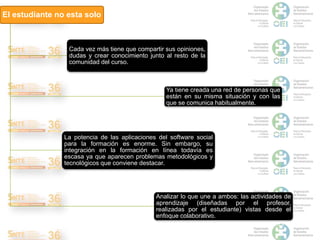 La potencia de las aplicaciones del software social 
para la formación es enorme. Sin embargo, su 
integración en la forma...