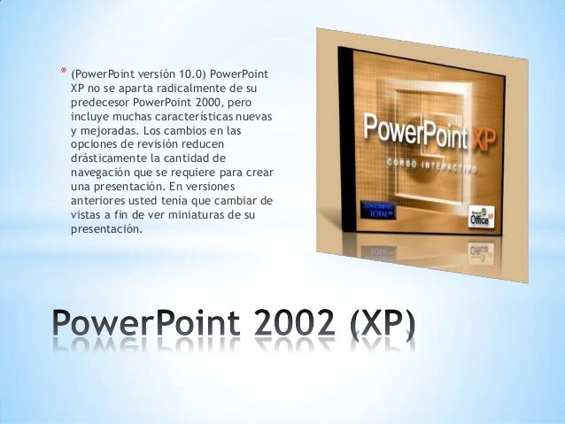 Resultado de imagen para powerpoint 2002/xp
