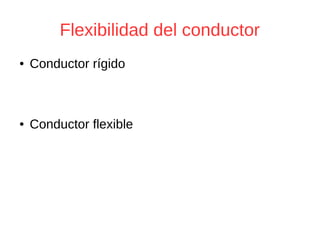 Flexibilidad del conductor
● Conductor rígido
● Conductor flexible
 