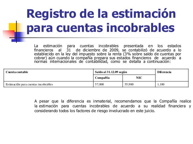 Cuentas Incobrables Caracteristicas Estimacion Y Ejemplos Cuentos Images