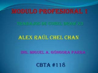Trabajos de Corel Draw X3


Alex Raúl Chel Chan

 Ing. Miguel A. Góngora Parra


       CBTA #118
 
