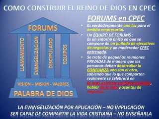  Nuestra MetaPresentar a Jesucristo como SALVADOR y SEÑOR  a profesionales y empresarios.