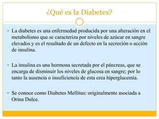 Presentacion de diabetes mellitus