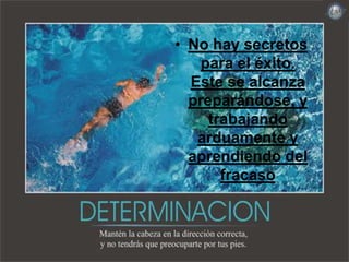 • No hay secretos
   para el éxito.
  Este se alcanza
  preparándose, y
     trabajando
   arduamente y
  aprendiendo del
       fracaso
 