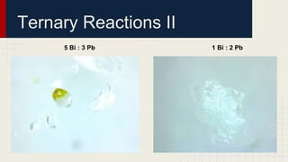 Ternary Reactions II
5 Bi : 3 Pb 1 Bi : 2 Pb
 