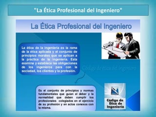 "La Ética Profesional del Ingeniero"
 