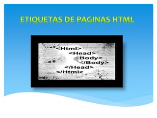 Etiquetas HTML