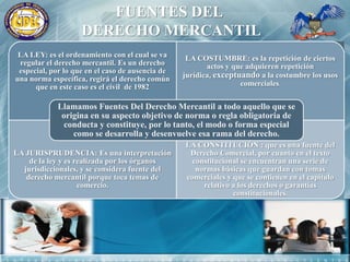 FUENTES DELDERECHO MERCANTIL