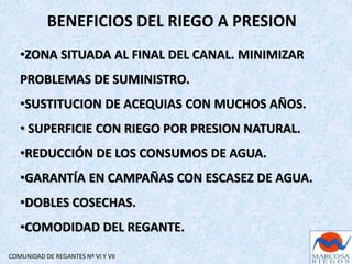 ESTUDIO PARA LA MODERNIZACIÓN DE LA RED DE RIEGO DE LA COMUNIDAD DE REGANTES Nº VII DEL CANAL DE BARDENAS. (ZARAGOZA)