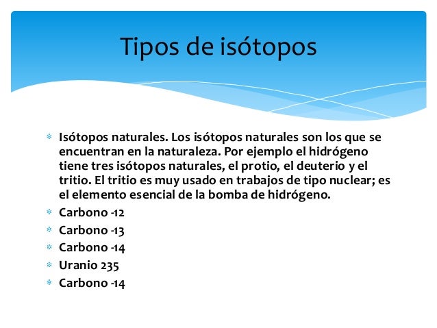 Ejemplos De Isotopos Naturales Y Sus Aplicaciones - Descargar Manual
