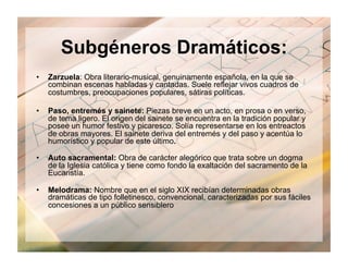 Presentación de géneros literarios | PDF