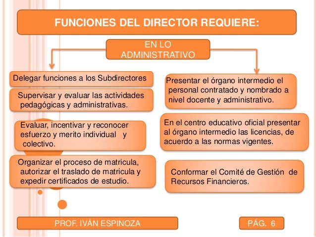 Características y Funciones del Director