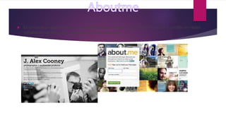  Es un servicio que te ofrece la posibilidad de centralizar todos estos vínculos y perfiles en redes
sociales en un solo sitio y bajo una misma dirección.
 