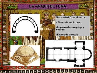 LLLLAAAA A AAARRRRQQQQUUUUIIITITTTEEEECCCCTTTTUUUURRRRAAAA 
SSee ccaarraacctteerriizzóó ppoorr eell uussoo ddee:: 
-- EEll aarrccoo ddee mmeeddiioo ppuunnttoo 
--LLaa ppllaannttaa ddee ccrruuzz ggrriieeggaa yy 
bbaassiilliiccaall 
--EEmmpplleeoo ddee llaa ccúúppuullaa 
 