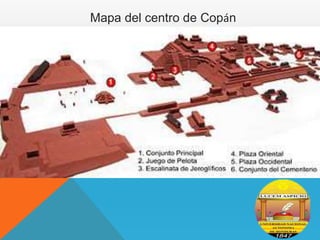 Mapa del centro de Copán
 
