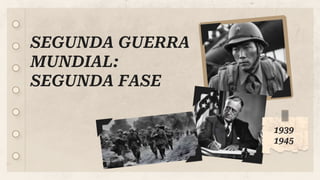 SEGUNDA GUERRA
MUNDIAL:
SEGUNDA FASE
1939
1945
 