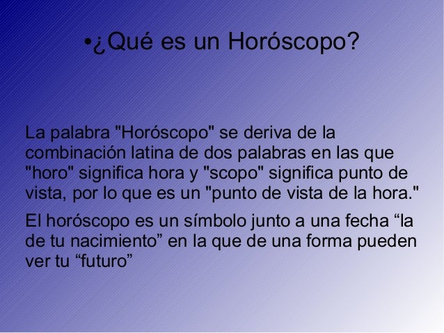 Presentacion de horóscopos
