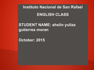 Presentacion de ingles | PPT