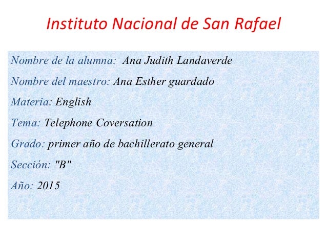 presentacion de ingles