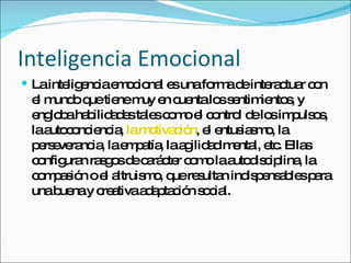 Presentacion De Inteligencia Logica Y Emocional