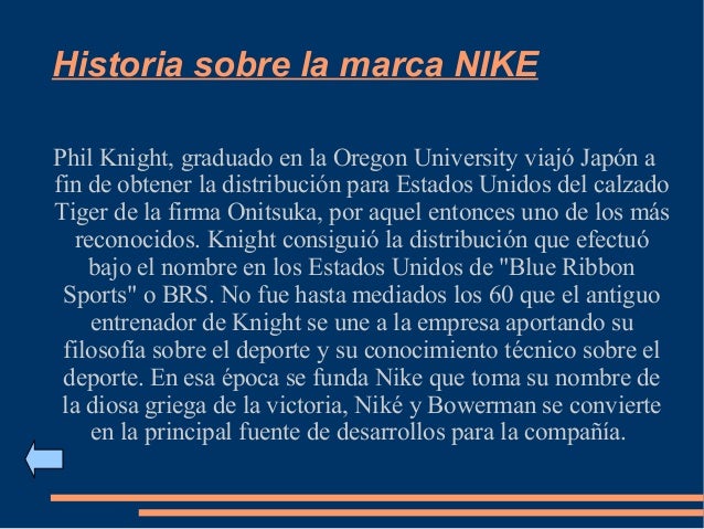Presentacion de la marca nike