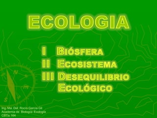 Ing. Ma. Del Rocío García Gil
Academia de Biología- Ecología
CBTis 164
 
