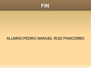 FIN ALUMNO:PEDRO MANUEL RUIZ PANCORBO 