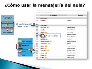 ¿Cómo usar la mensajería del aula? 